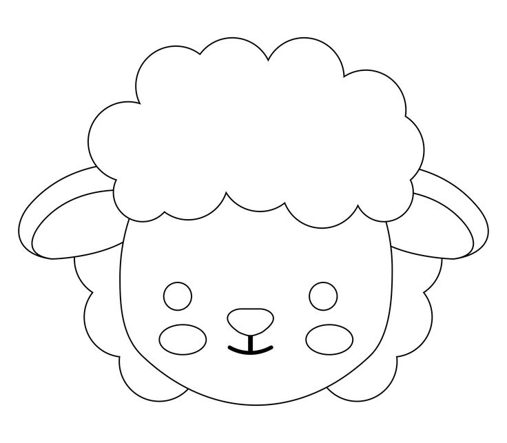 Printable Sheep Head Template Sheep Template Sheep Mask Animal Mask