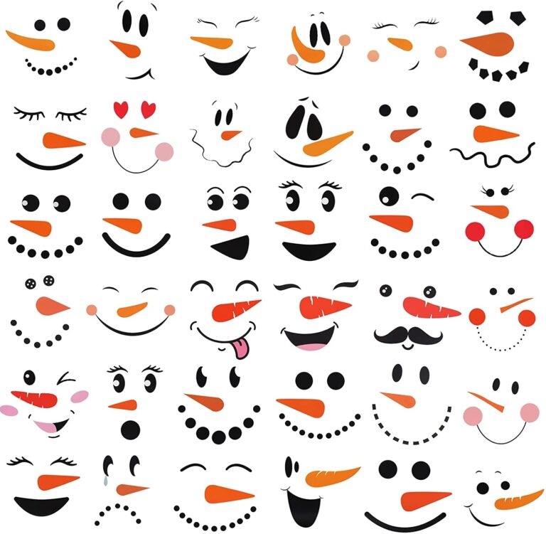 Printable Snowman Face Template Printable JD