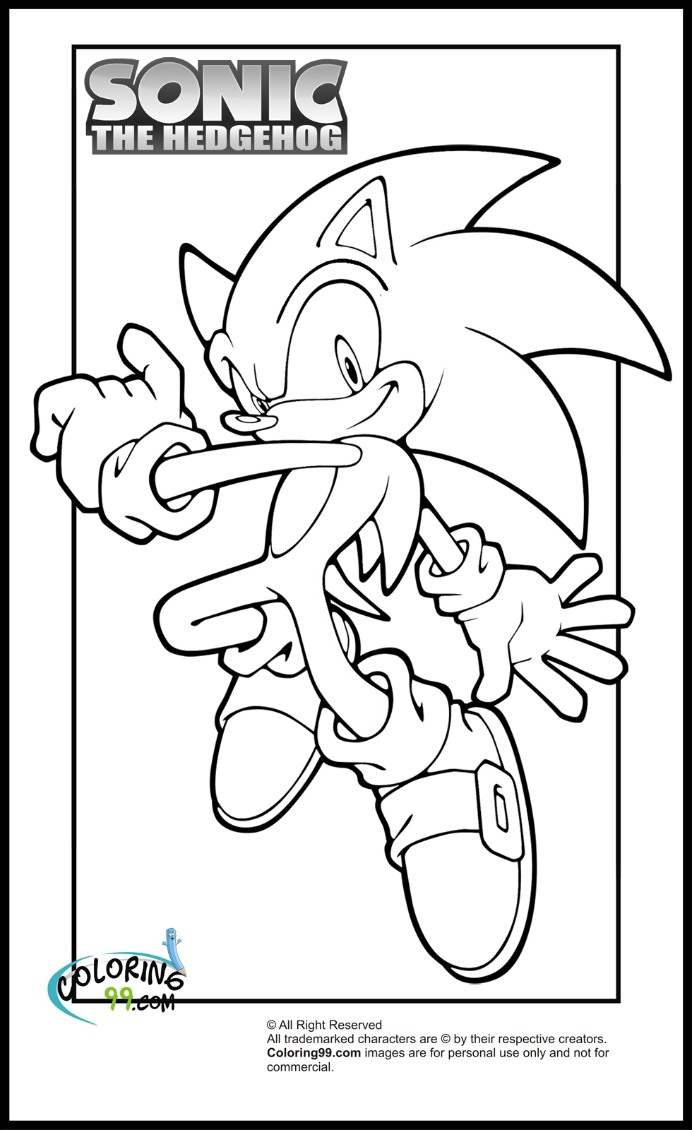 Printable Sonic Coloring Sheets
