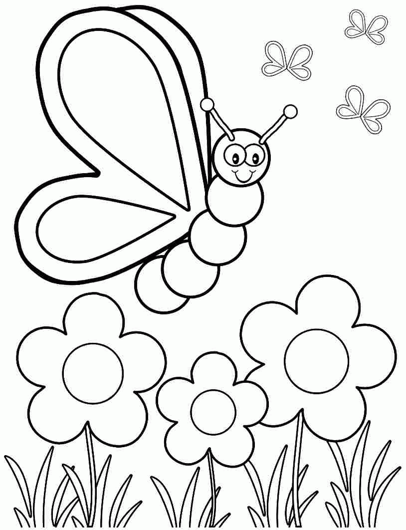 Printable Spring Coloring Pages Kindergarten Coloring Home