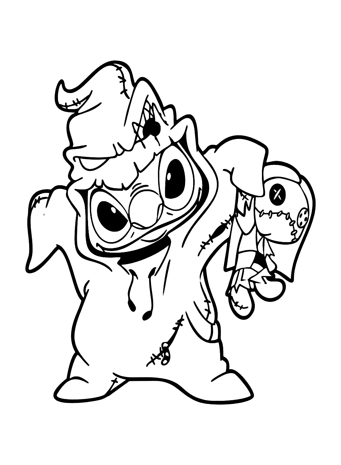 Printable Stitch And Angel Coloring Pages Coloring Page Free 