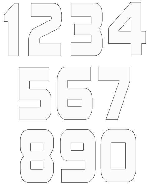 Printable Template Numbers