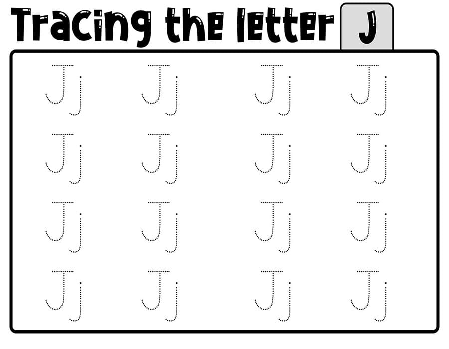 Printable Tracing Letter J Worksheets Free Download And Print For You 