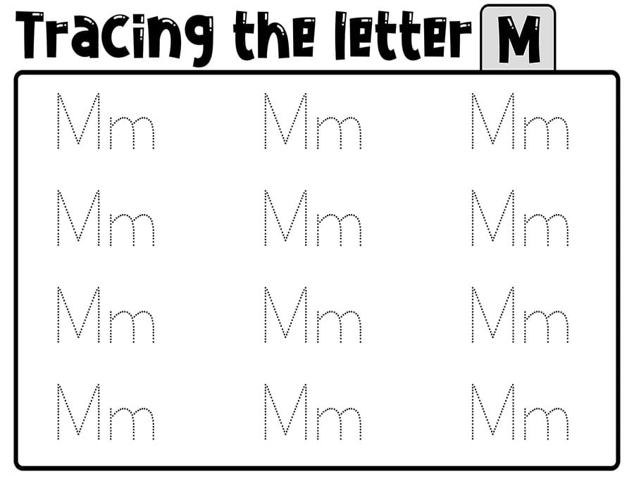Printable Tracing Letter M Free Download And Print For You