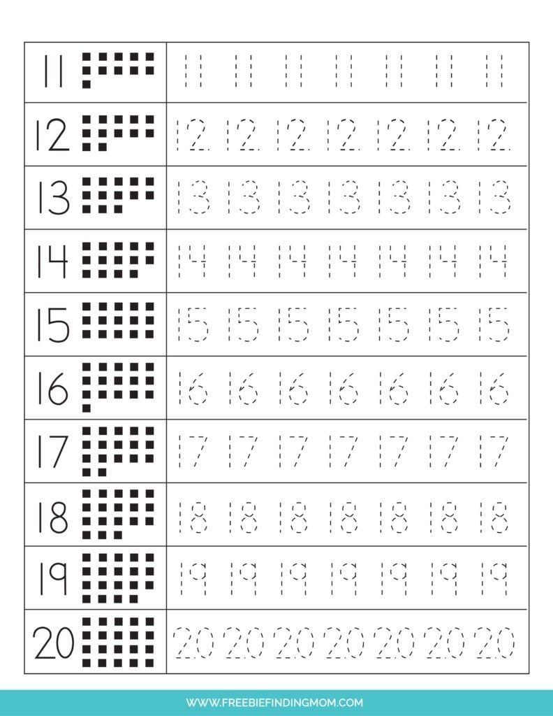 free number printables pdf