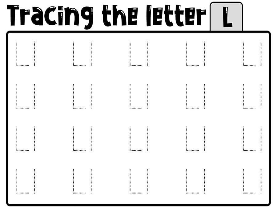 Printable Tracing The Letter L Free Download And Print For You