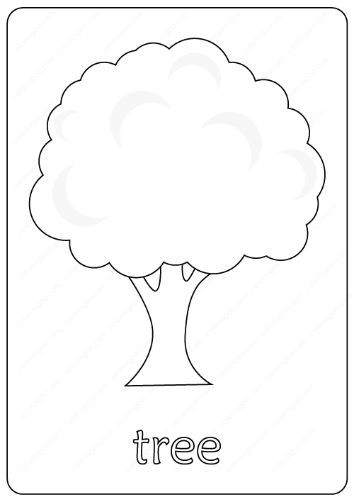 free printable tree coloring pages