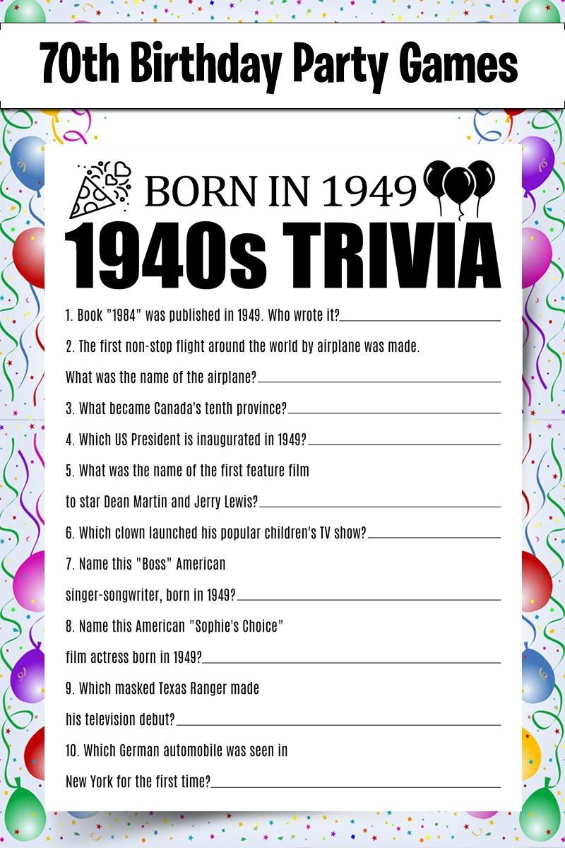 Printable Trivia Games Calendar Printables