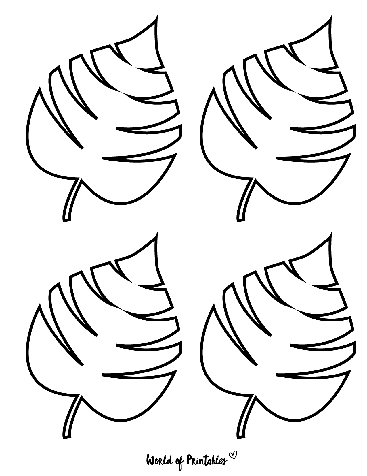 Printable Tropical Leaf Template Free Printable
