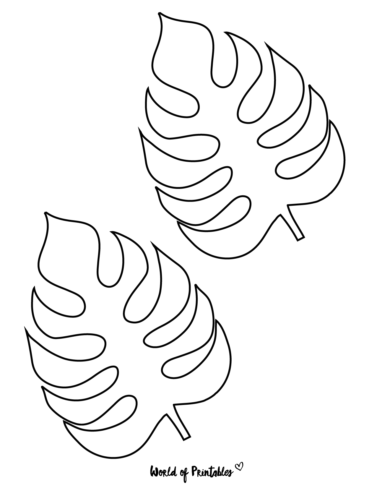 Printable Tropical Leaf Template Free Printable