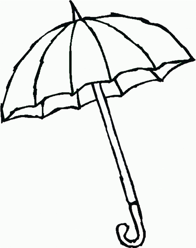 Printable Umbrella Coloring Home