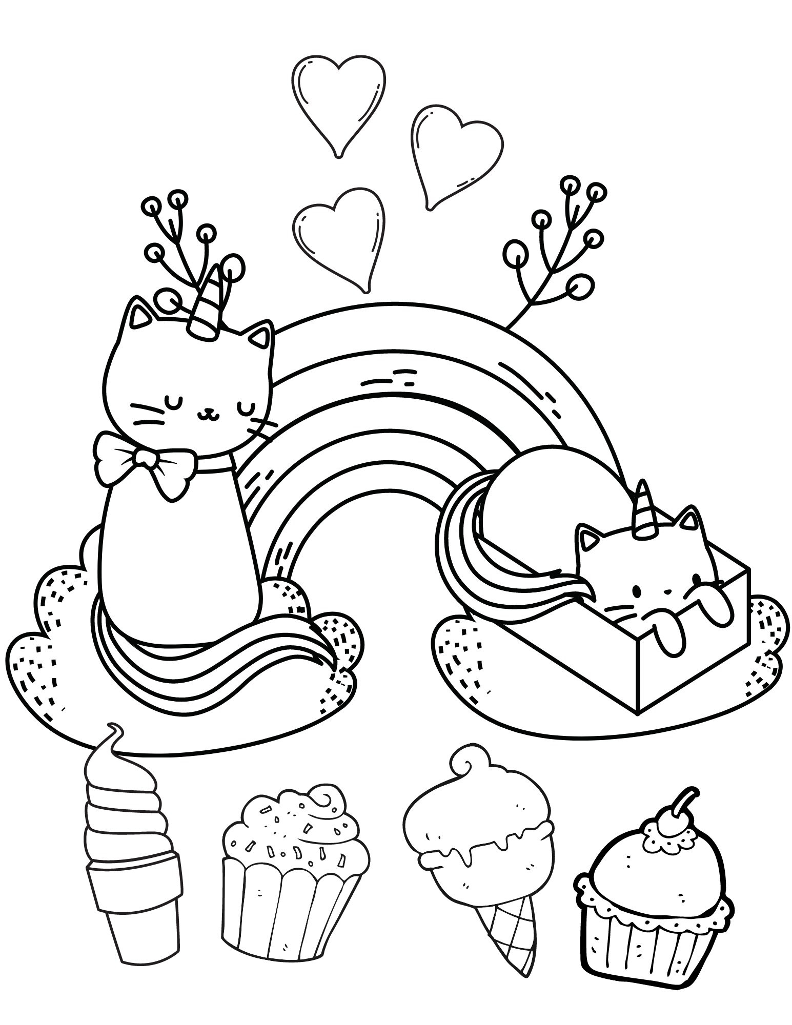 Printable Unicat Coloring Pages For Children The Cutest Unicats 