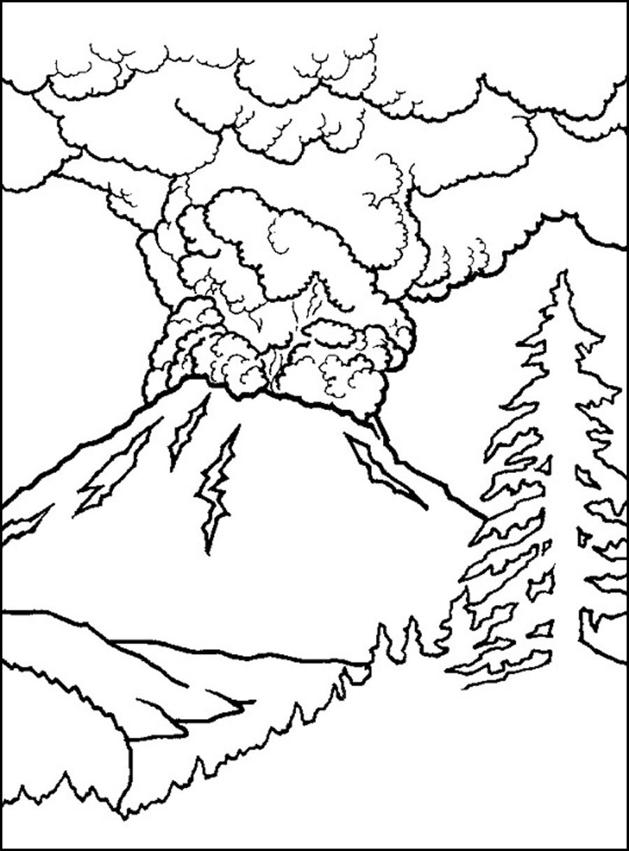 free printable volcano pictures