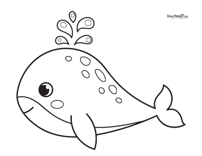 Printable Whale Coloring Pages