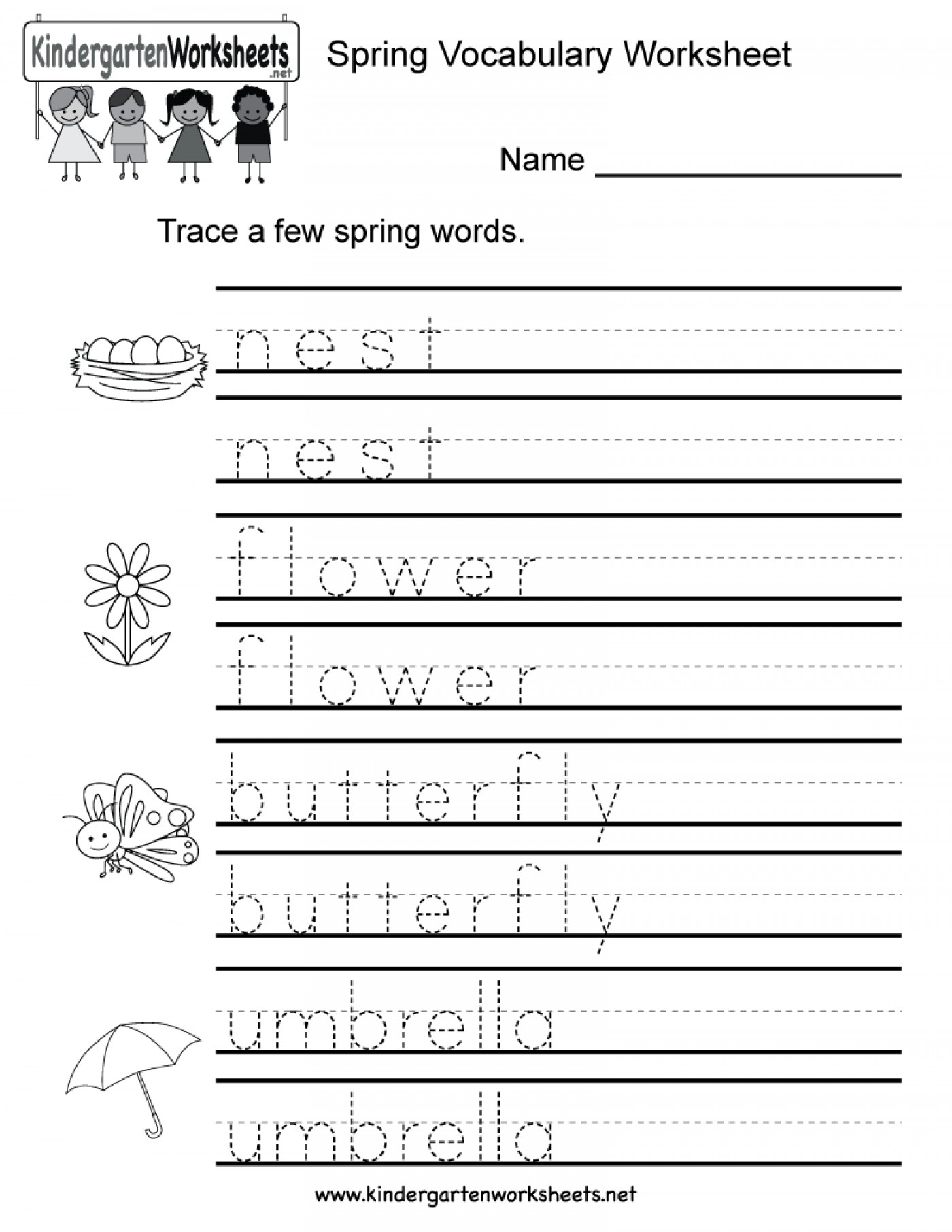 Printable Word Tracing Worksheets Printable Worksheets