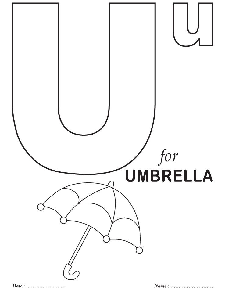 u coloring sheets