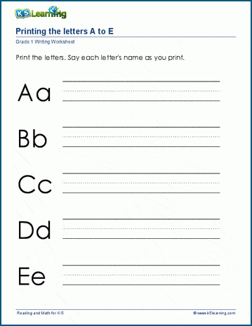 Printing Worksheets Worksheets Library