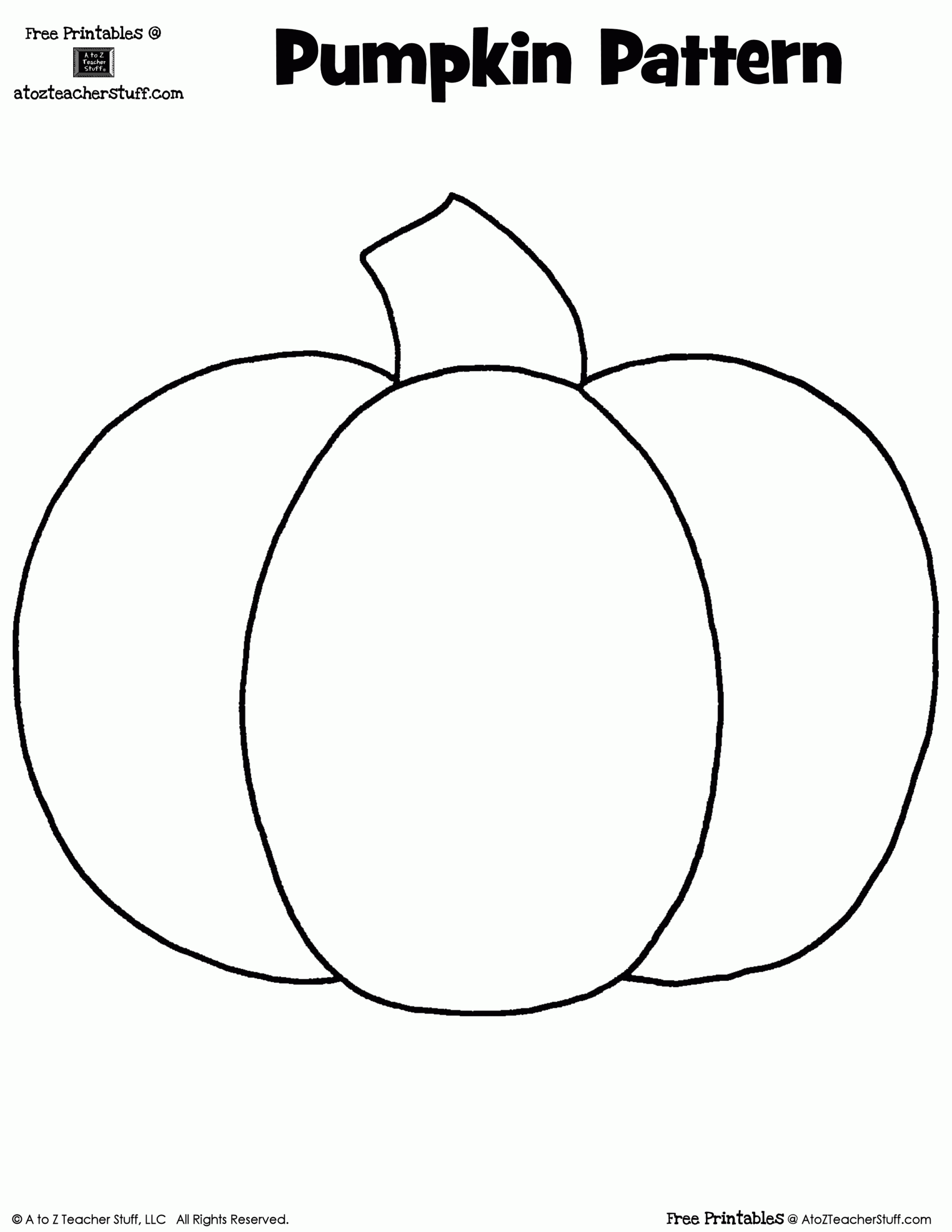 free printable pumpkin shape template