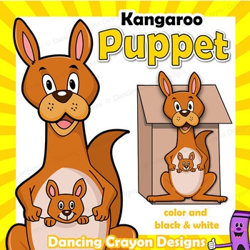 Puppet Kangaroo Craft Activity Printable Paper Bag Puppet Template