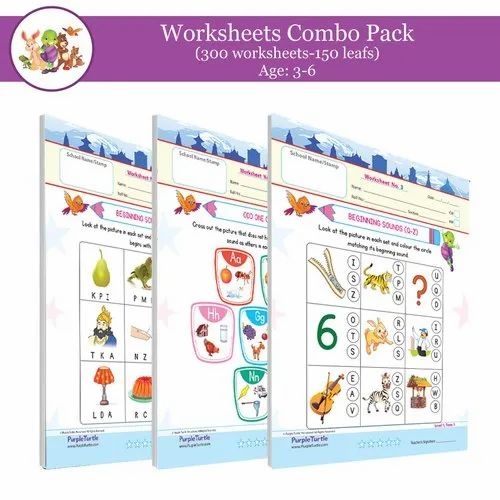 Purple Turtle Kids Preschool Worksheets I Early Learning Fun 