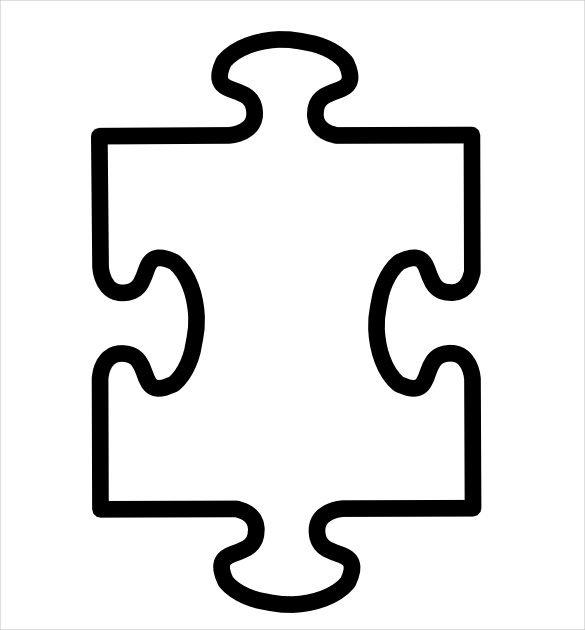 blank 12 piece puzzle template