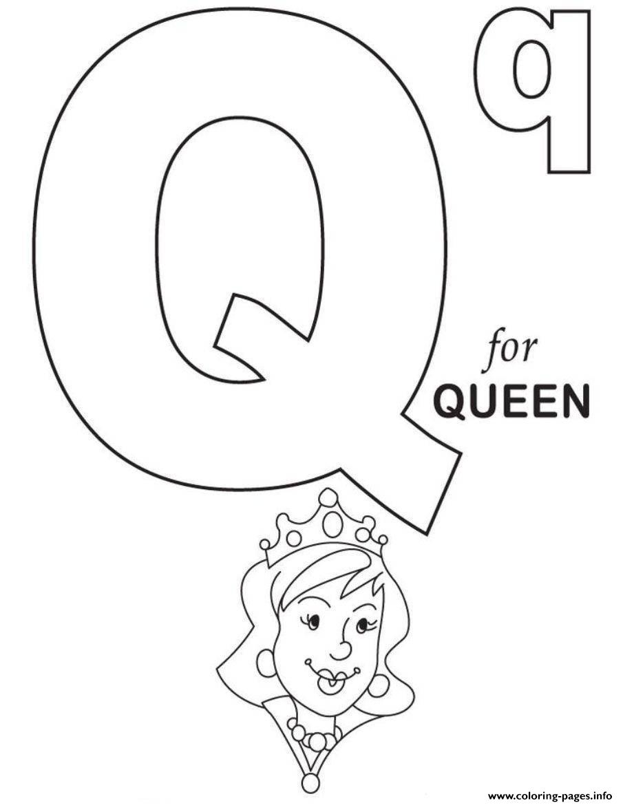 Q Is For Queen Alphabet Sd5d7 Coloring Pages Printable