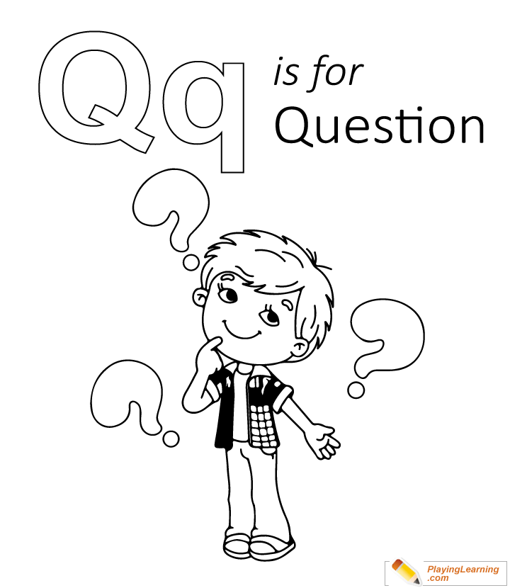 Q Is For Question Coloring Page Free Q Is For Question Coloring Page