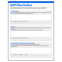 QAPI Plan Outline Qsource Long Term Care