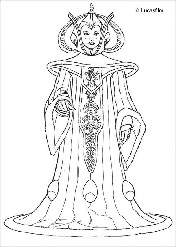 Queen Amidala Coloring Pages Hellokids