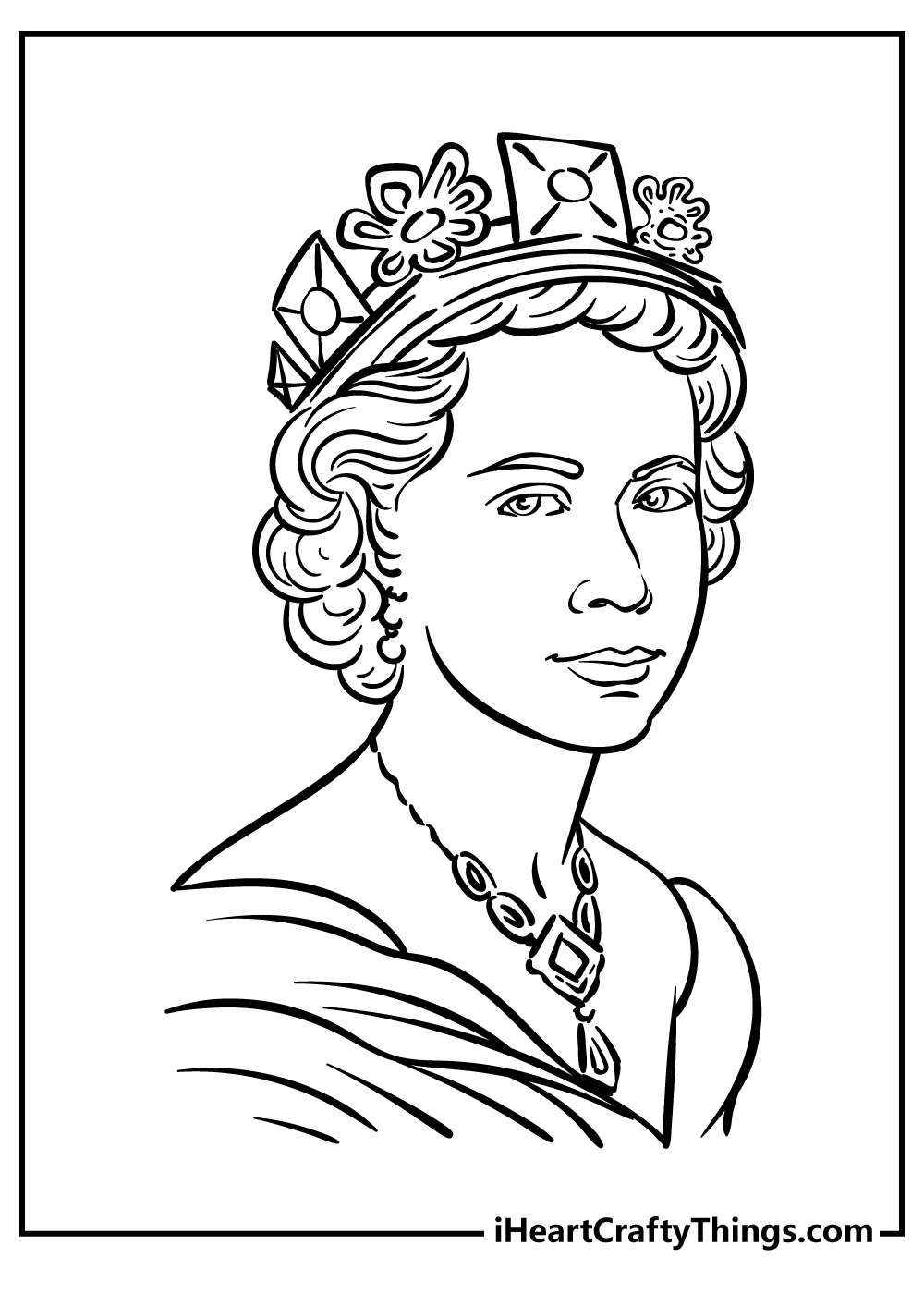 printable queen coloring pages