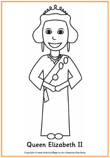 queen elizabeth colouring pages