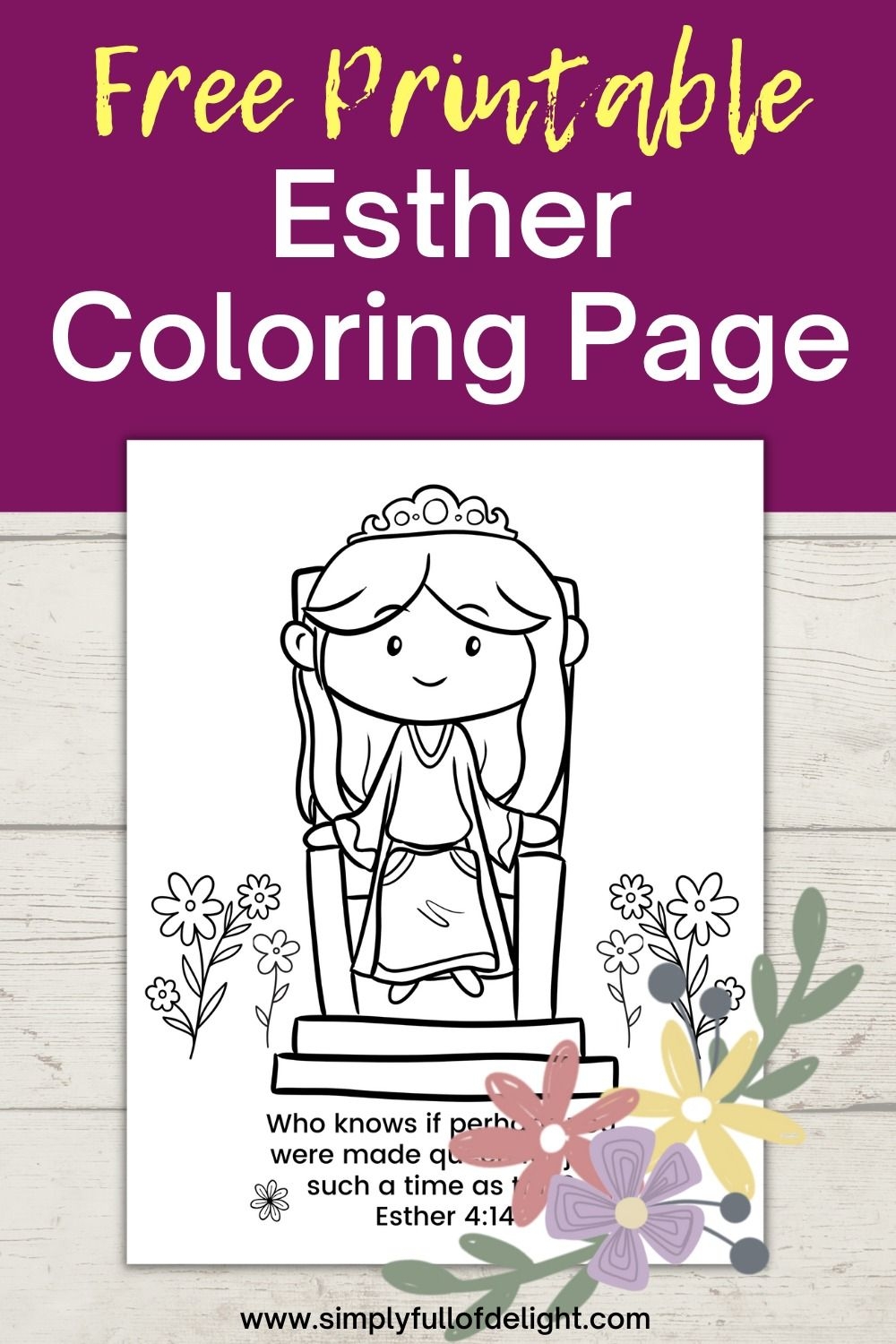 Queen Esther Coloring Page Free Printable Queen Esther Crafts Queen 