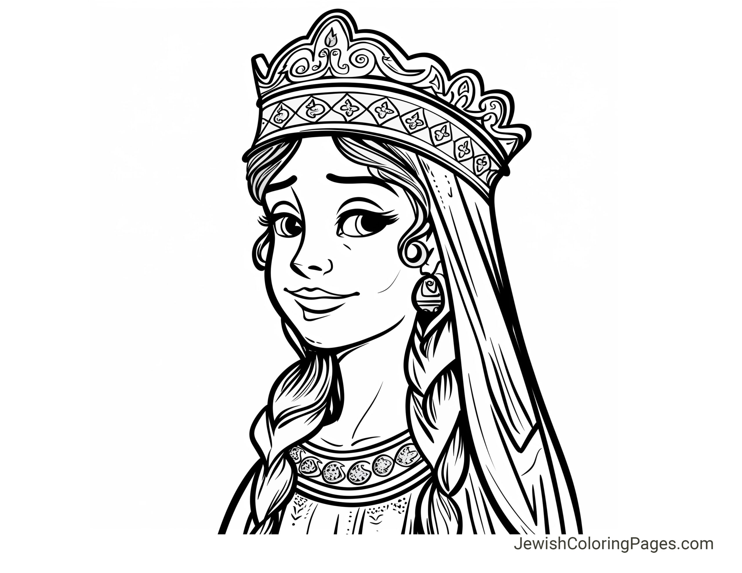 free printable esther coloring page