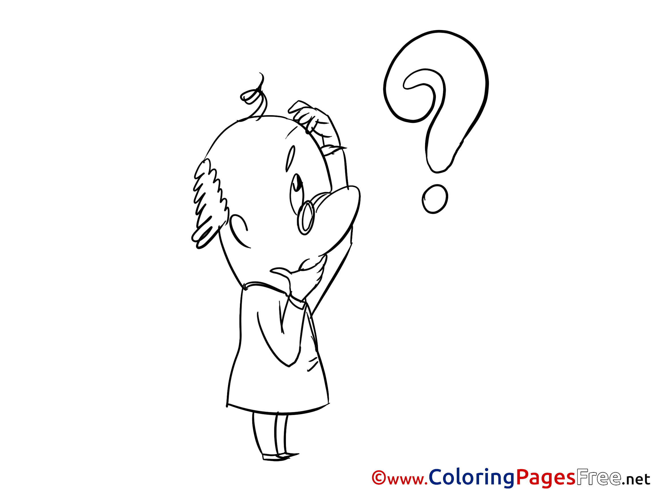 q is for question coloring pages