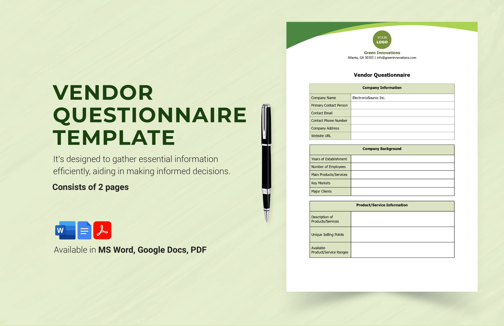 Questionnaire Word Template In Word PDF Google Docs Download