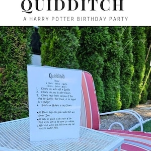 Quidditch Rules Printable Sign Wizarding World Birthday Party Games Etsy