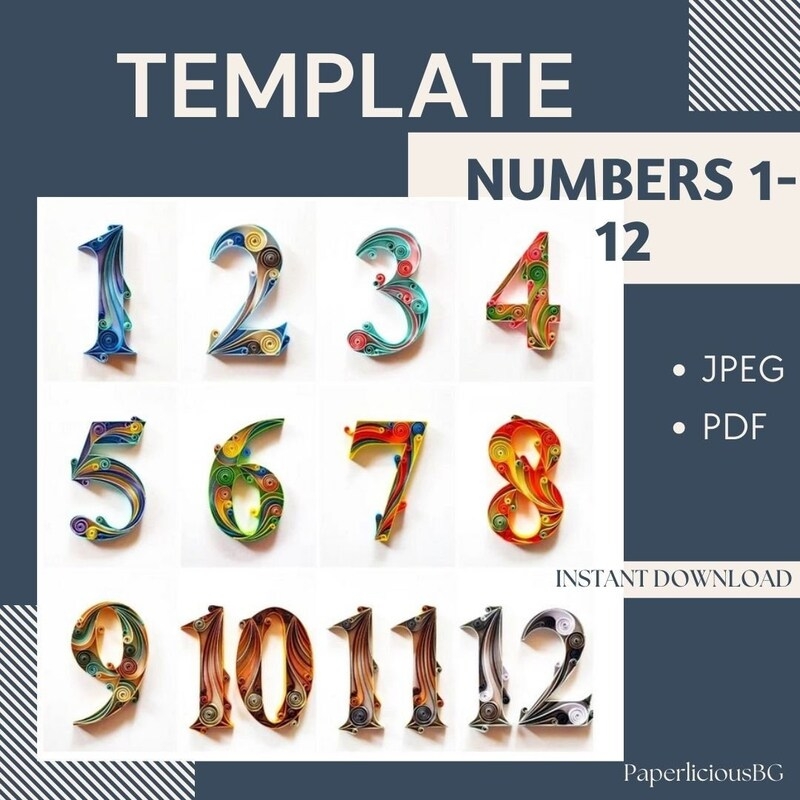 quilling numbers template printable