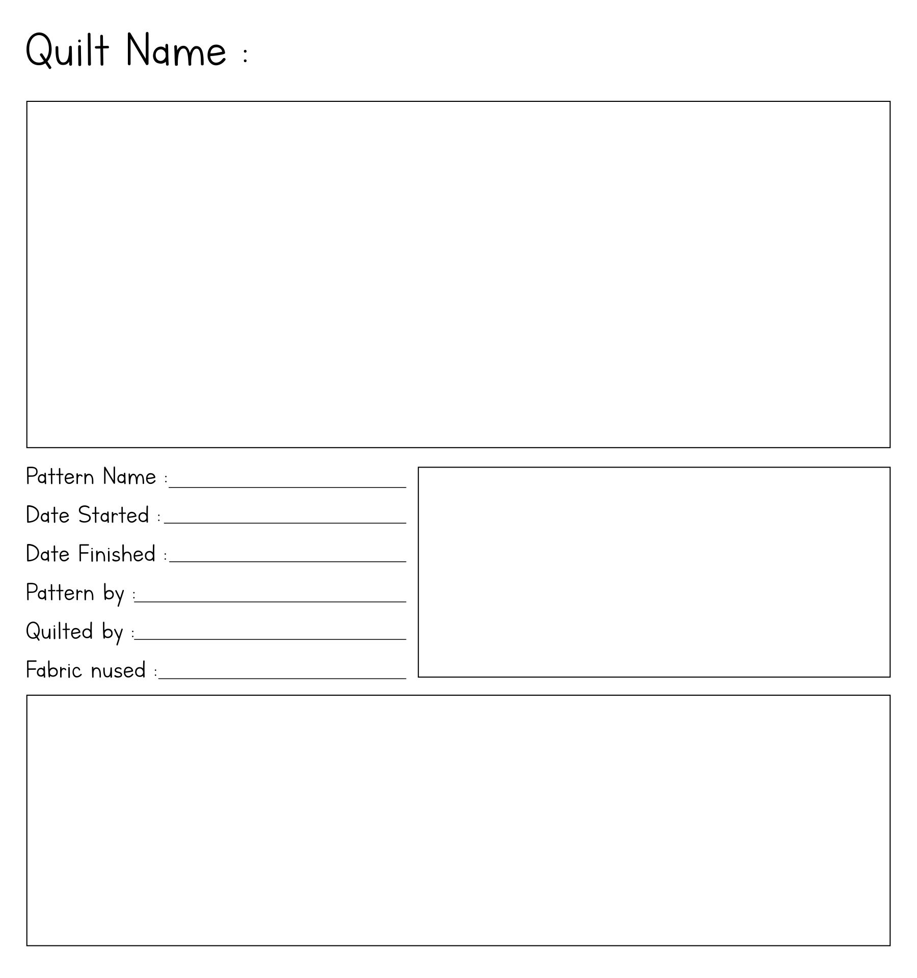 Quilt Journal Pages 6 Free PDF Printables Printablee
