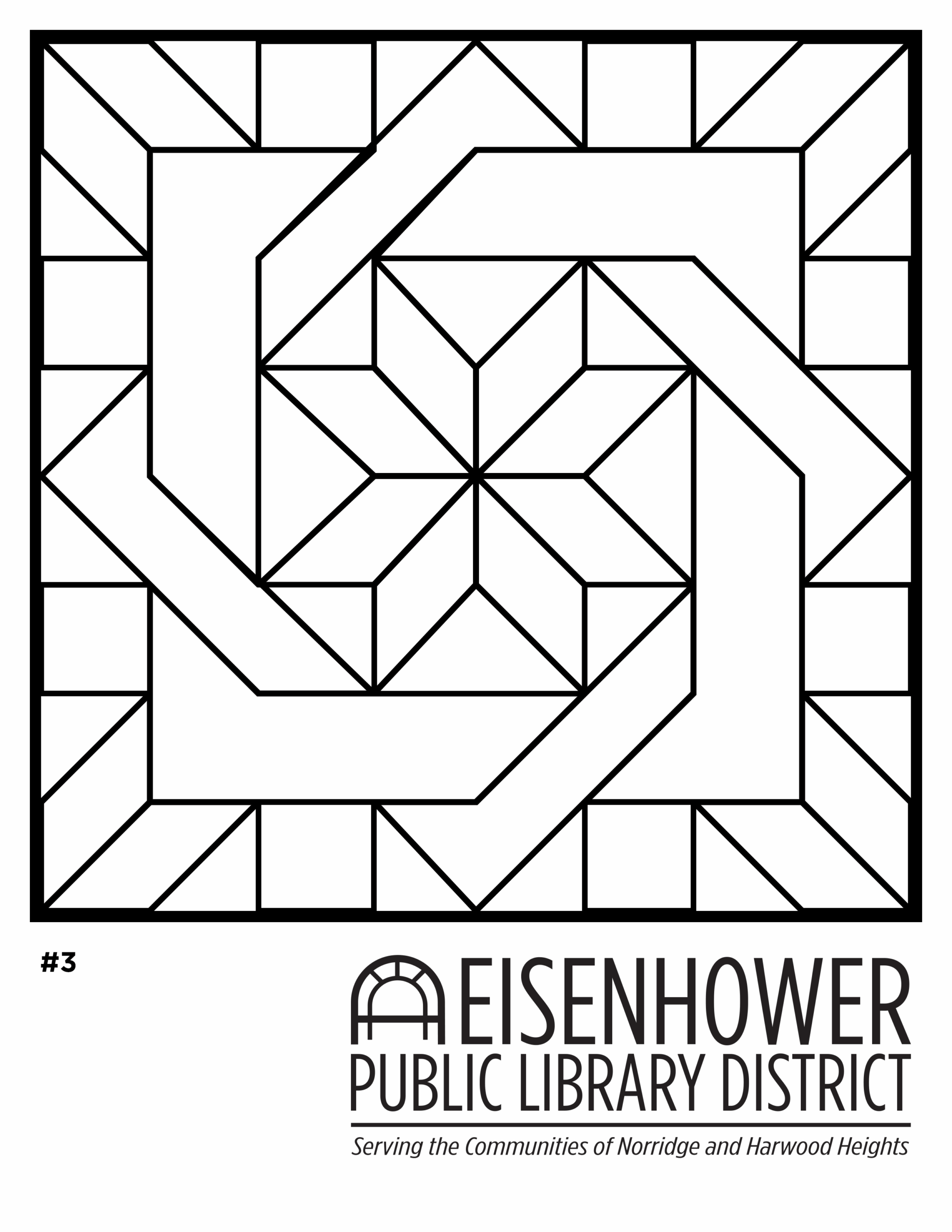 coloring page quilt square