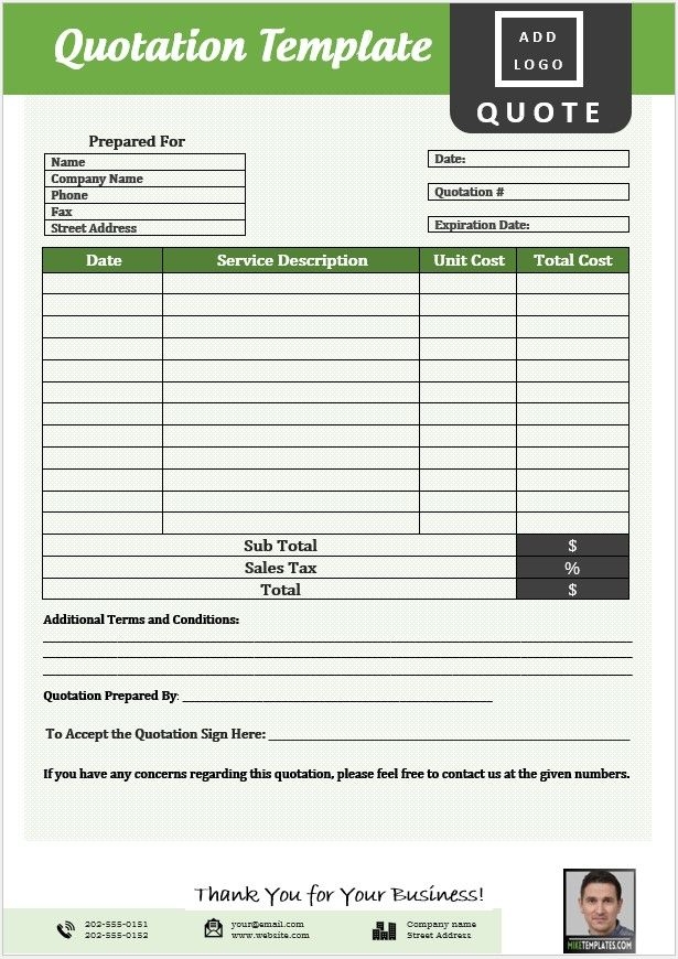 Quotation Template Word Free Download Quotation Template Design 