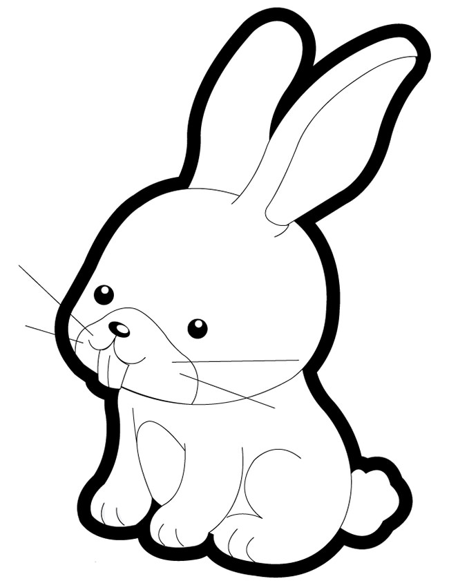 bunny rabbit outline printable