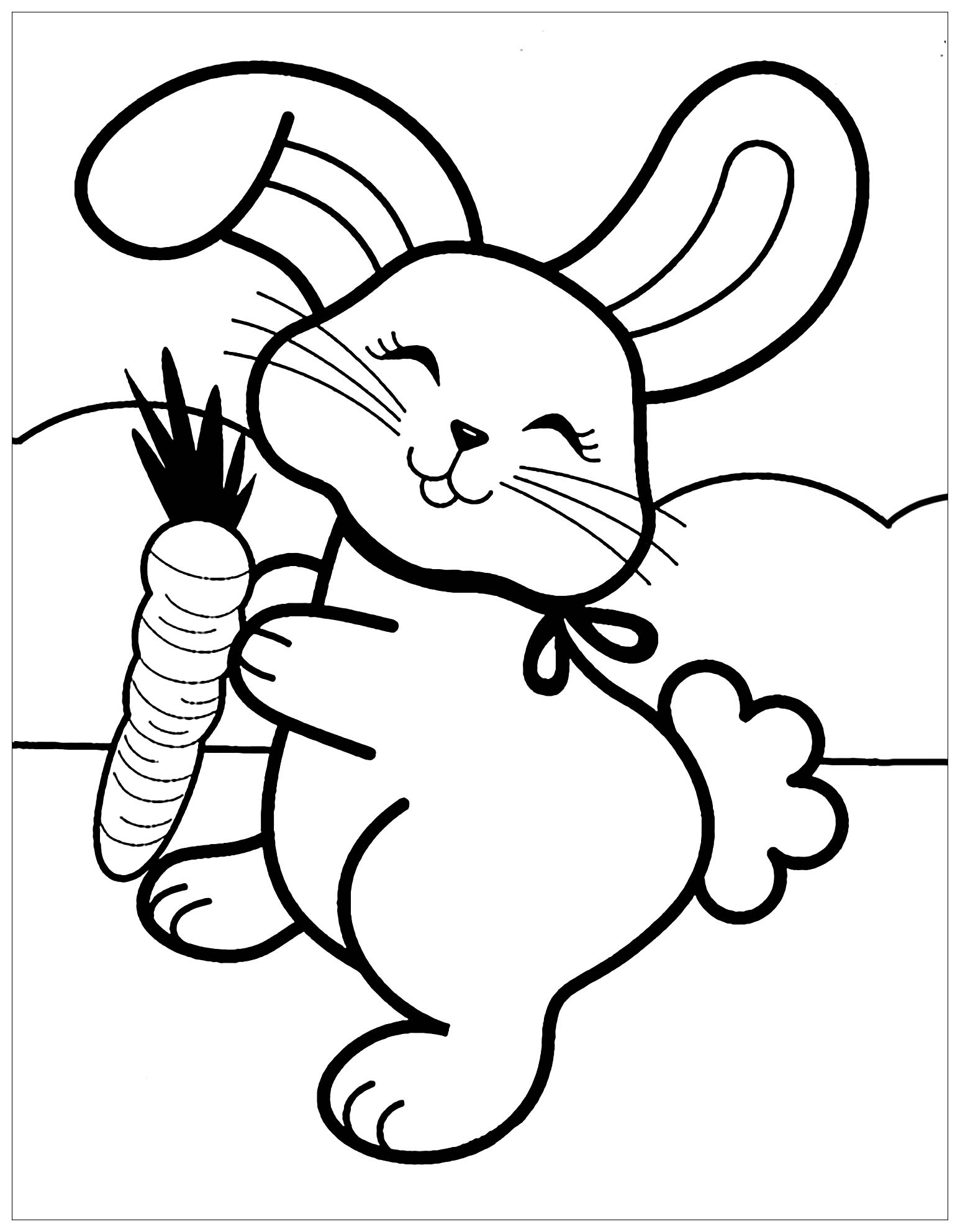 free printable rabbit coloring pages
