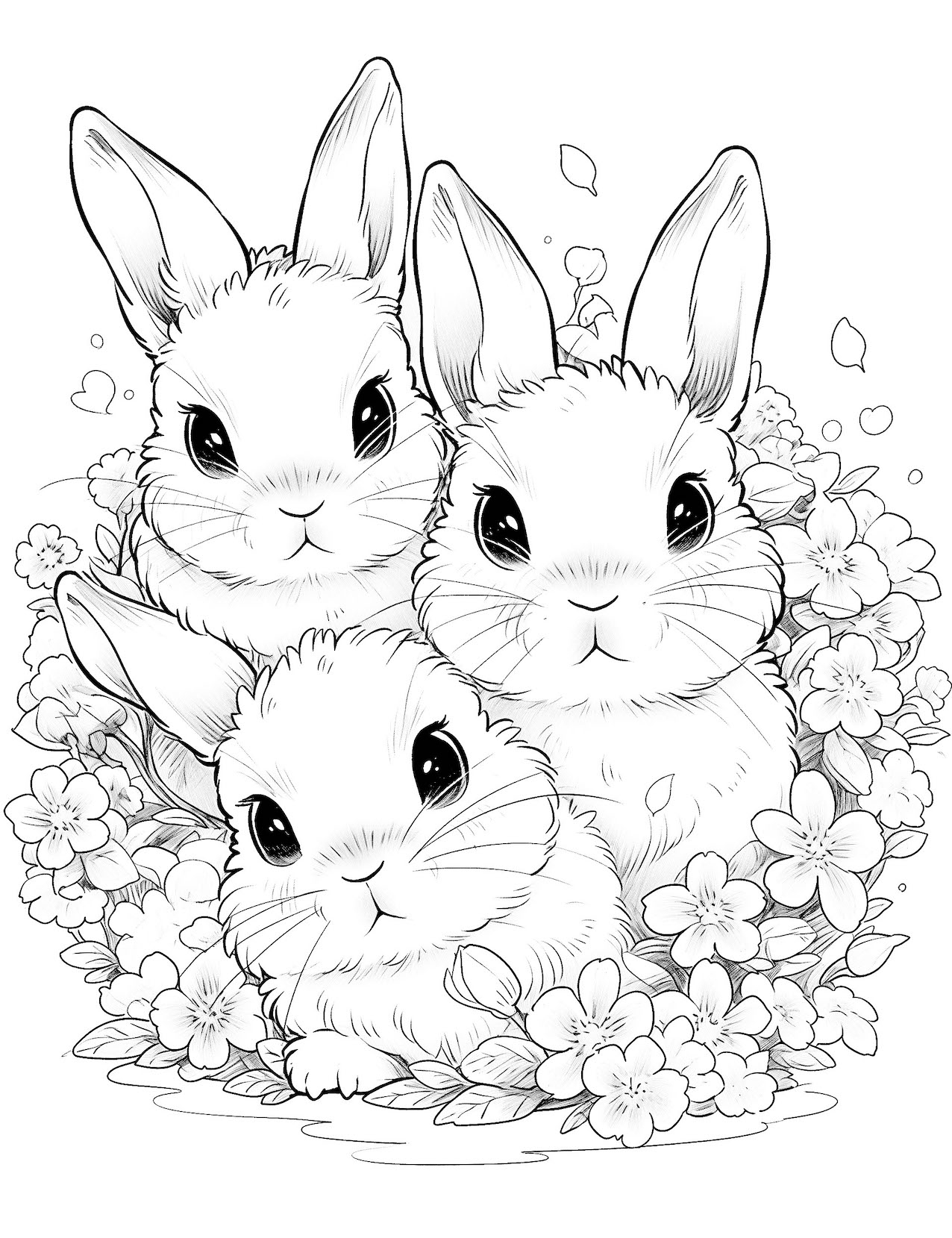 Rabbits Colouring Pages Free Printable Infoupdate