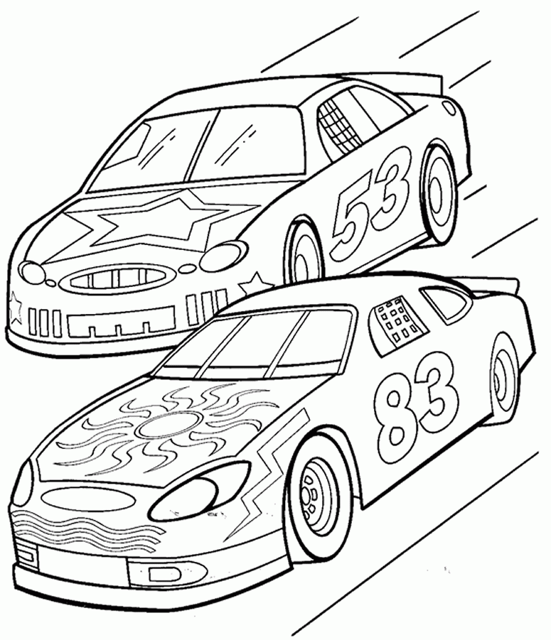printable racing car coloring sheets