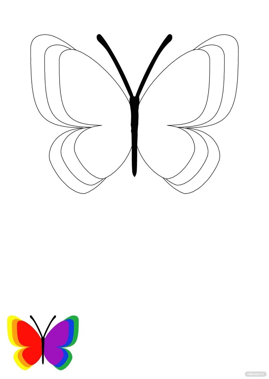 Butterfly Template for Preschoolers
