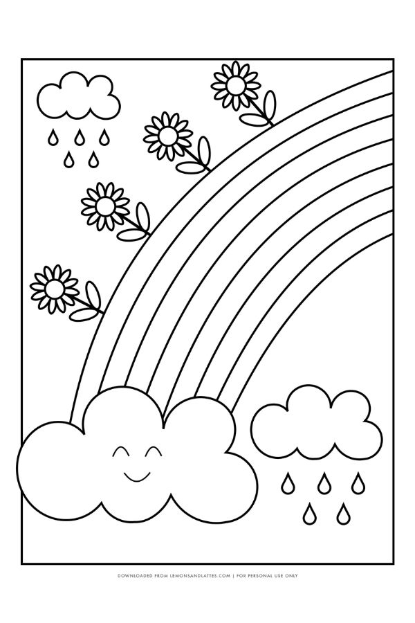 Rainbow Coloring Pages Kids Will Love Rainbow Drawing Coloring Pages