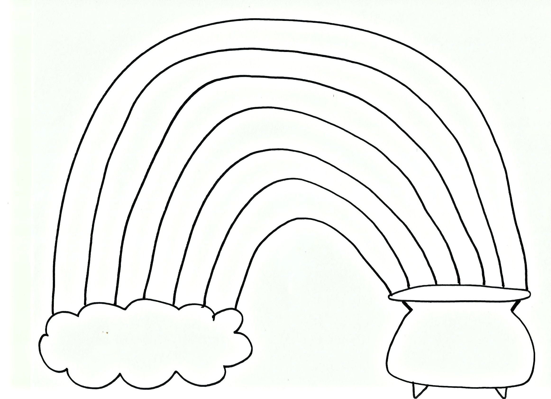 rainbow printable coloring sheet