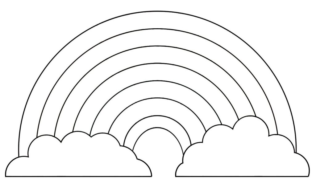Rainbow Colouring Template Rooftop Post Printables Fillable Form 2023