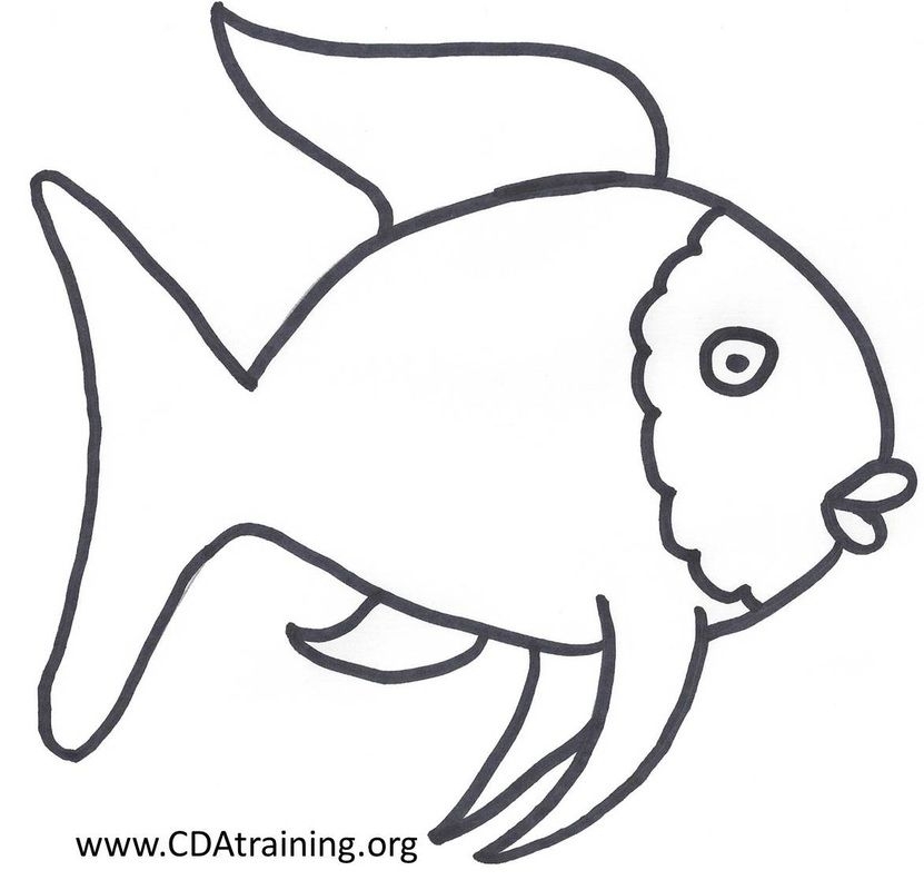 Rainbow Fish Printable Template Printable Brochure Template