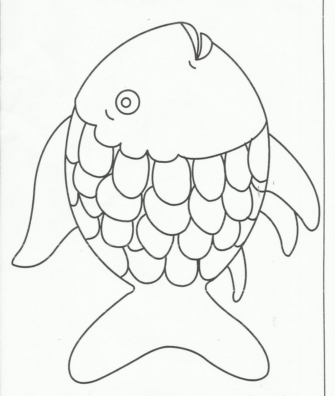 rainbow fish printable template